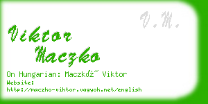 viktor maczko business card